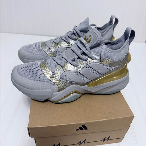 Adidas Mahomes 2 Impact FLX TF Grey/Gold Size 8.5 NIB - Picture 4 of 10